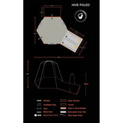 Olpro Hive Campervan Awning (Fibreglass Poles) - with Sleeping Pod Olpro - Dynamic Drive