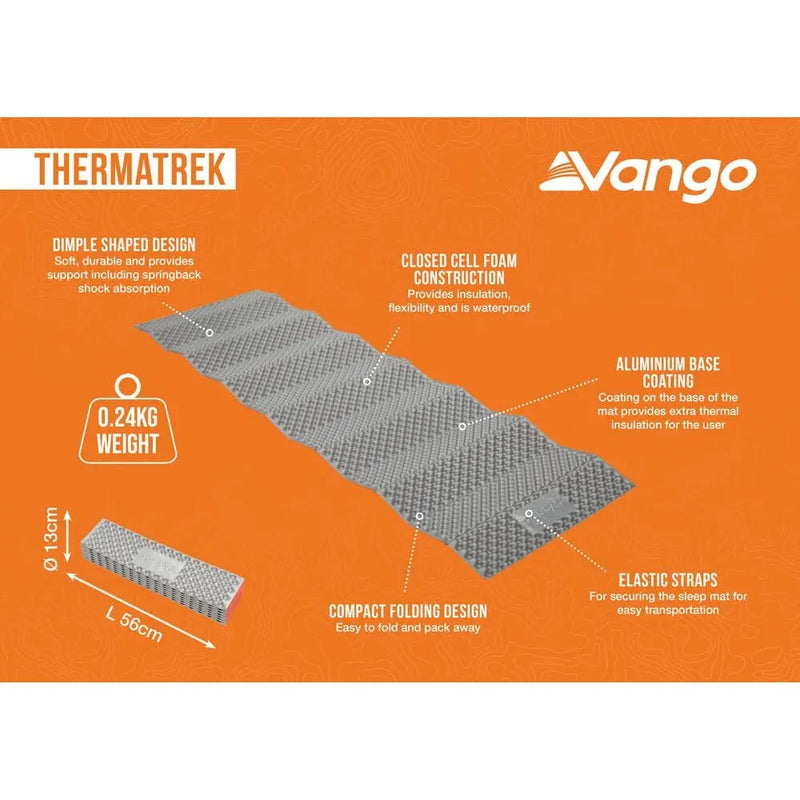 Vango ThermaTrek 1.7 Std Orange Air Beds Vango - Dynamic Drive