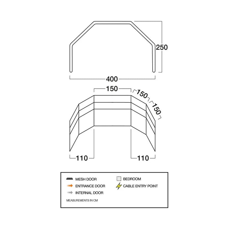 Vango AirBeam Windbreak - 5 Panel - Elements ProShield Shadow Grey Vango - Dynamic Drive