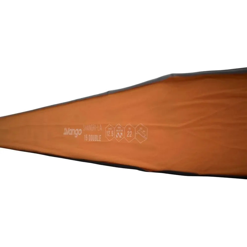 Vango Shangri-La II 15 Double 15 Double Cloud Grey / Orange Self Inflating Sleep Mat Vango - Dynamic Drive
