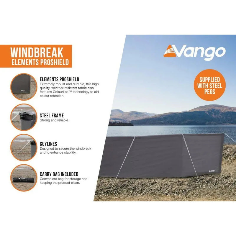 Vango Windbreak - Elements ProShield Shadow Grey Vango - Dynamic Drive
