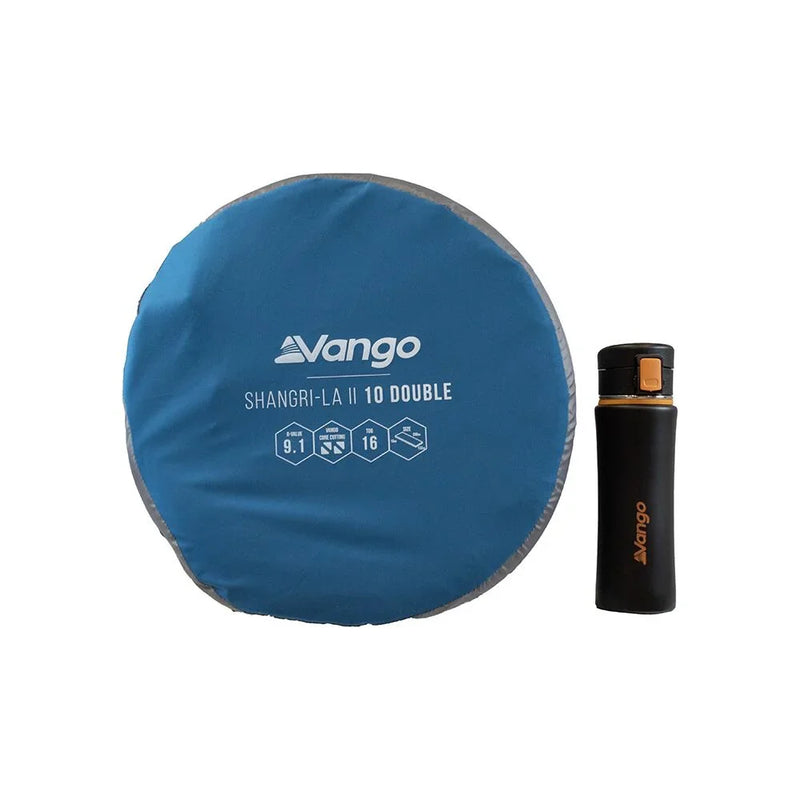 Vango Shangri-La II 10 Double 10 Double Cloud Grey / Sky Blue Self Inflating Sleep Mat Vango - Dynamic Drive
