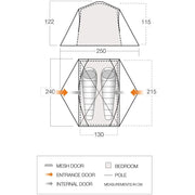 Vango Tryfan 200 Pamir Green 2 Person Tent Vango  - Dynamic Drive