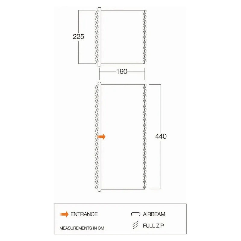 Vango Zipped Front Extension -Sentinel Elite-TA105- Anantara//Ventanas 650XL Cloud Grey Vango  - Dynamic Drive