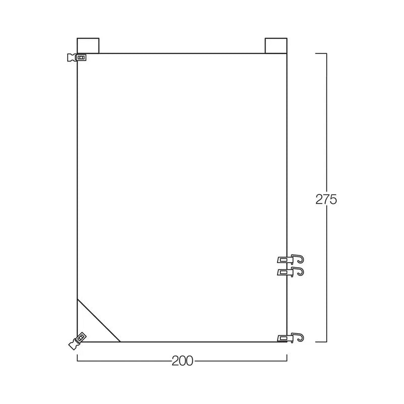 Vango Caravan Awning Side Canopy Cloud Grey Vango - Dynamic Drive