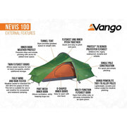 Vango Nevis 100 Pamir Green 1 Person Tent Vango - Dynamic Drive