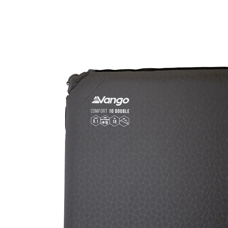 Vango Comfort 10 Double 10 Double Shadow Grey Self Inflating Sleep Mat Vango - Dynamic Drive