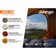 Vango Nevis 100 Pamir Green 1 Person Tent Vango - Dynamic Drive
