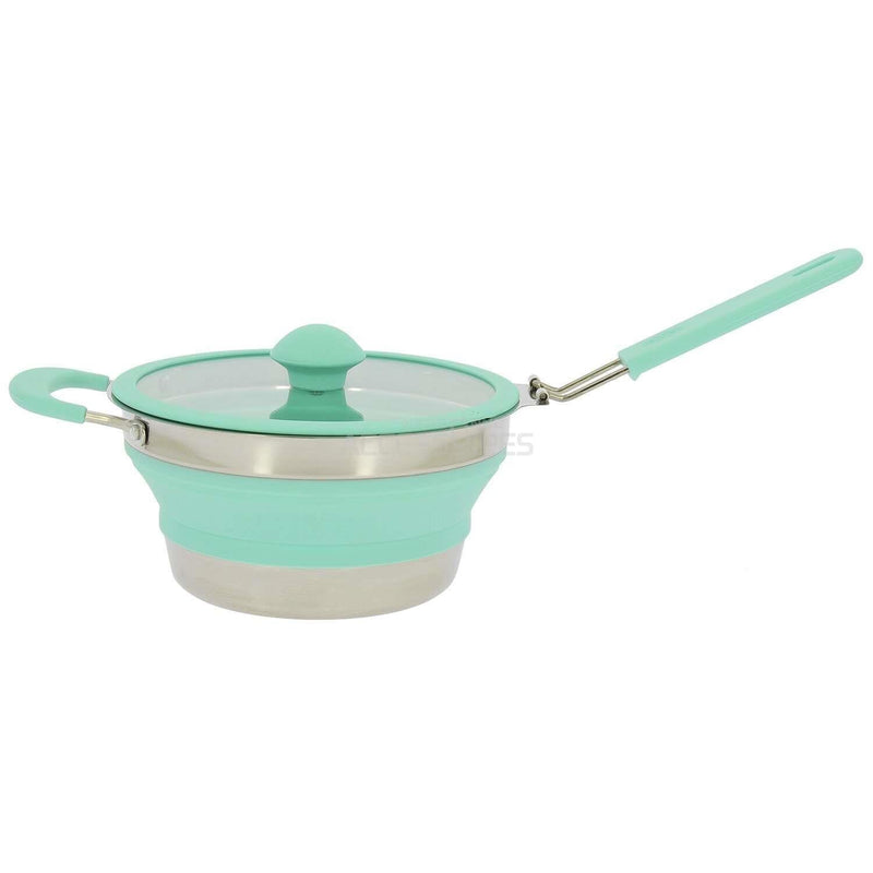 Incasa Collapsible Folding Silicone Large 20cm Pan Casserole with Glass Lid & Handle Incasa - Dynamic Drive