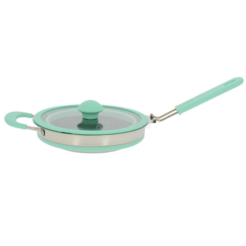 Incasa Collapsible Folding Silicone Large 20cm Pan Casserole with Glass Lid & Handle Incasa - Dynamic Drive
