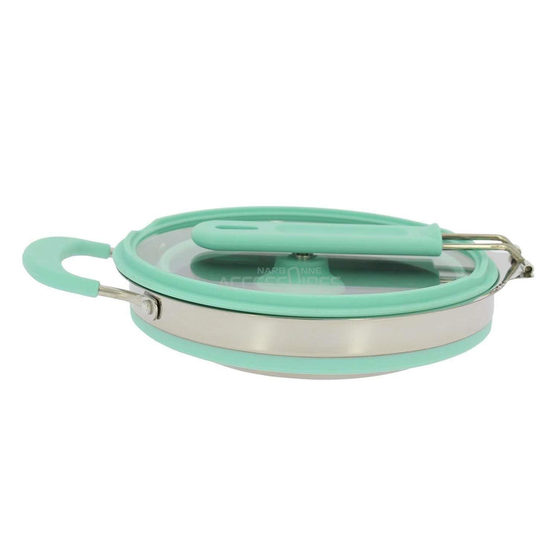 Incasa Collapsible Folding Silicone Large 20cm Pan Casserole with Glass Lid & Handle Incasa - Dynamic Drive