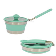 Incasa Collapsible Folding Silicone Small 16cm Pan Casserole with Glass Lid & Handle Incasa - Dynamic Drive