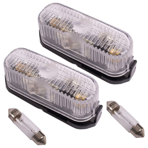 Jokon PL96 White Clear Front Marker Lamp Light with Bulb 2 Pack Jokon - Dynamic Drive