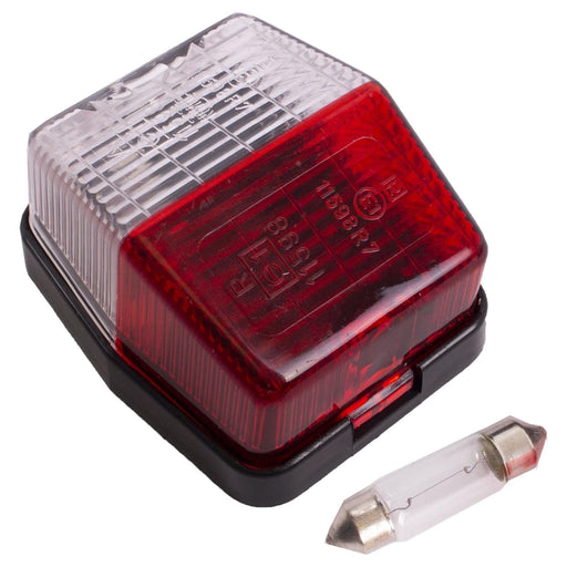 Jokon SPL115 Red White Clear Square Side Marker Lamp Light Caravan Motorhome with Bulb Joken - Dynamic Drive