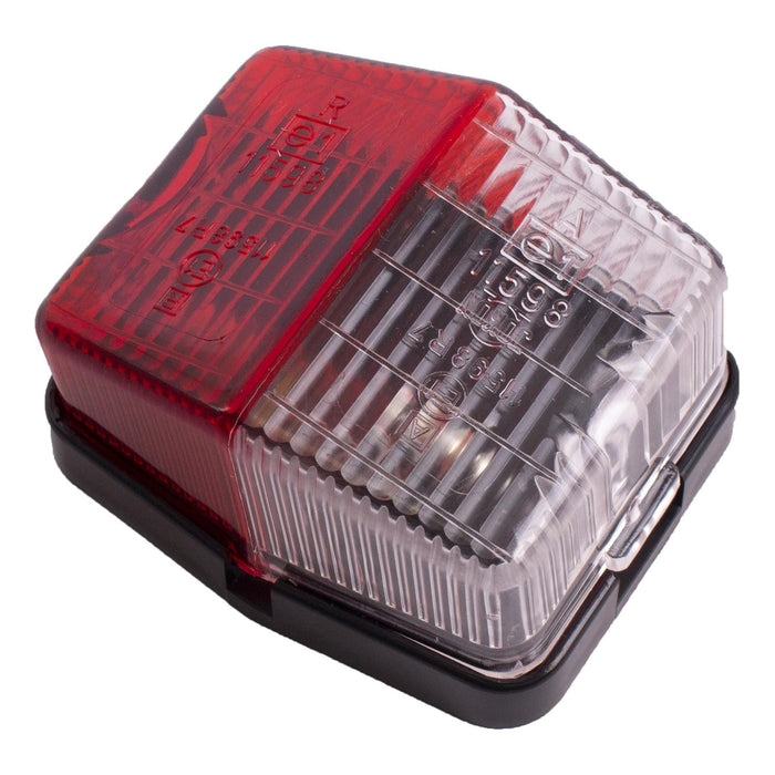 Jokon SPL115 Red White Clear Square Side Marker Lamp Light Caravan Motorhome with Bulb Joken - Dynamic Drive