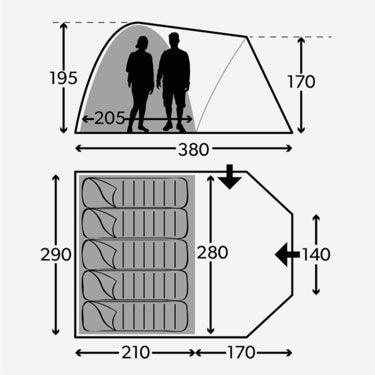 Kampa Brighton 5 Man Tent Kampa - Dynamic Drive