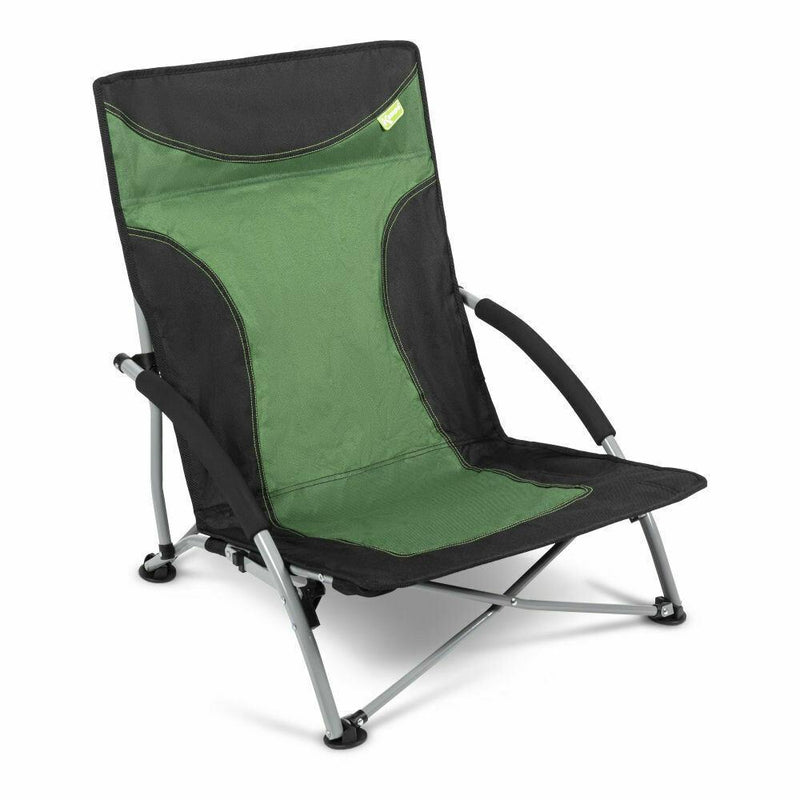 Kampa Sandy Low Level Folding Camping Beach Chair Fern Green Kampa - Dynamic Drive