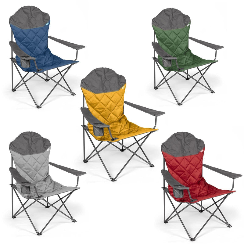 Kampa XL High Back Chair Folding Camping Caravan Festival All Colours Kampa - Dynamic Drive