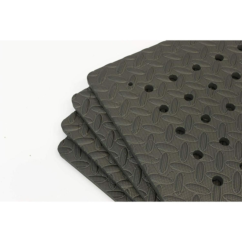 Leisure Black Padded Eva Foam Floor Mat Tiles for Awnings Tents Gyms & Marquees Leisurewize - Dynamic Drive
