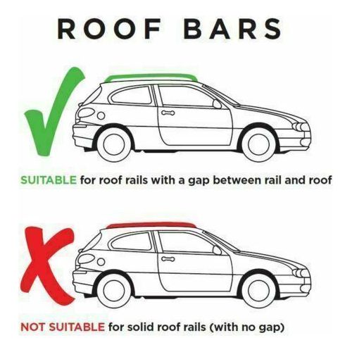 Locking Universal Aluminium Car Roof Bars Cross Rack 1.2M For Raised Rails 90kg Maypole - Dynamic Drive