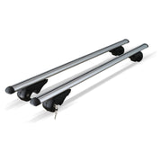 Locking Universal Aluminium Car Roof Bars Cross Rack 1.3M For Raised Rails 75kg Maypole - Dynamic Drive