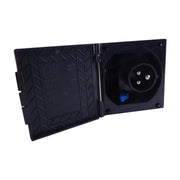 Mains 230V 16A Flush Hook Up Socket Caravan Motorhome Camper Van RV Black Powerpart - Dynamic Drive