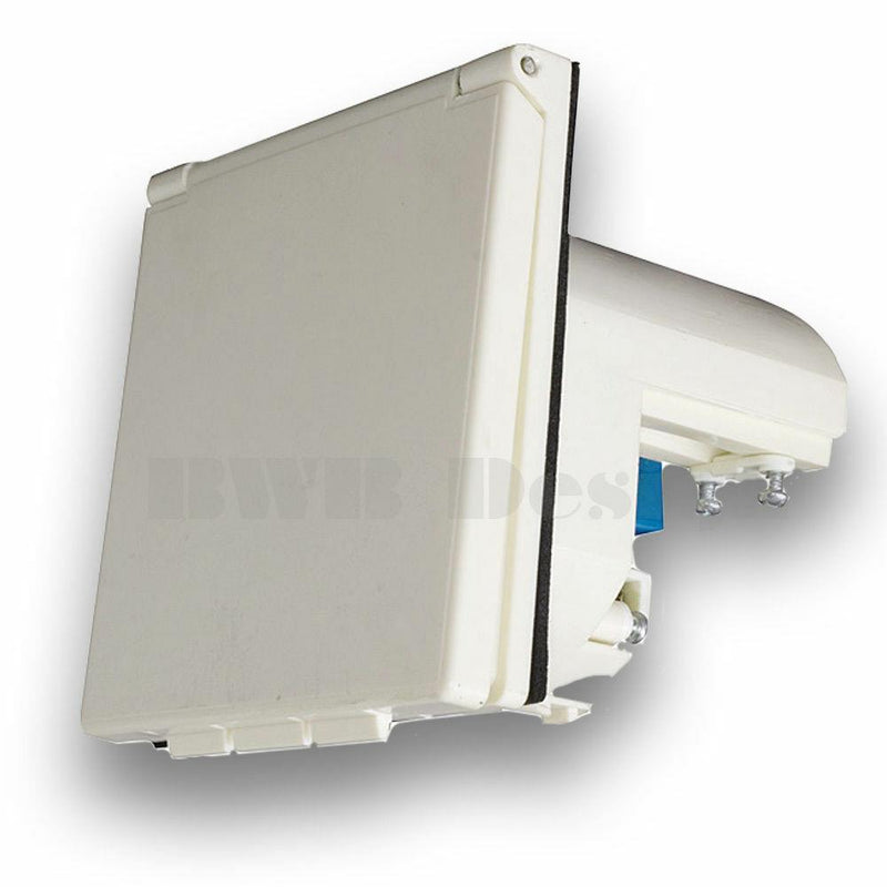 Mains 230V 16A Flush Hook Up Socket White Caravan VW Camper Van VW RV Motorhome Powerpart - Dynamic Drive