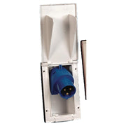 Mains Hook Up Inlet Socket White for Motorhome, Caravan, Camper, Boat PO114 Powerpart - Dynamic Drive