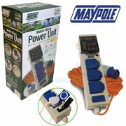 Maypole 15M MP3766 Triple Mains Hookup Mobile Power Unit 230V 13A With USB Ports Maypole - Dynamic Drive