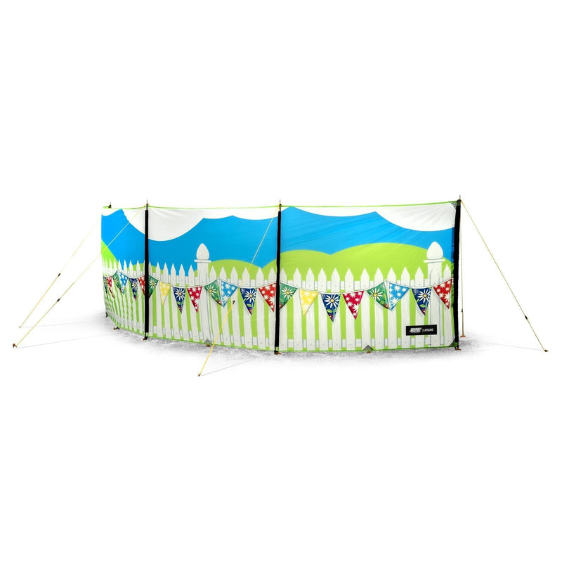 Maypole 3 Panel Poled Windbreak Summer Days 5m x 1.4m Maypole - Dynamic Drive
