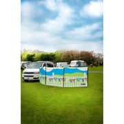 Maypole 3 Panel Poled Windbreak Summer Days 5m x 1.4m Maypole - Dynamic Drive