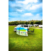 Maypole 3 Panel Poled Windbreak Summer Days 5m x 1.4m Maypole - Dynamic Drive