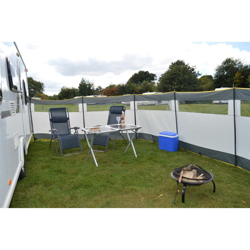 Maypole 5 Panel Steel Poled PVC Windbreak 800cm Maypole - Dynamic Drive