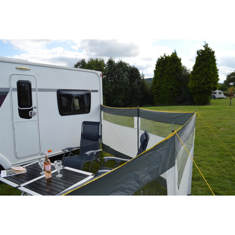 Maypole 5 Panel Steel Poled PVC Windbreak 800cm Maypole - Dynamic Drive