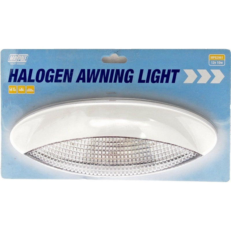 Maypole 82961 Caravan Motor Home Boat Awning Light With Halogen Bulb - White UK Camping And Leisure - Dynamic Drive