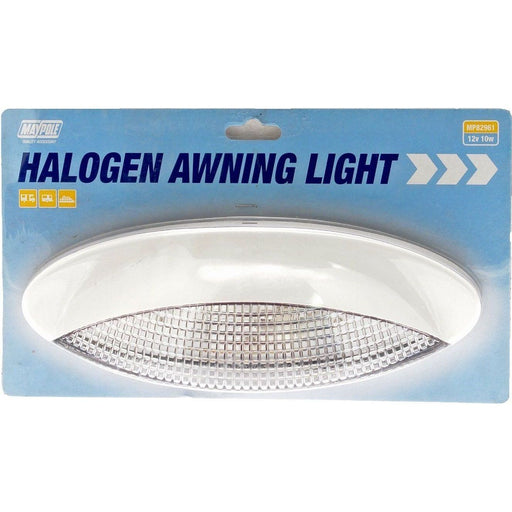 Maypole 82961 Caravan Motor Home Boat Awning Light With Halogen Bulb - White UK Camping And Leisure - Dynamic Drive