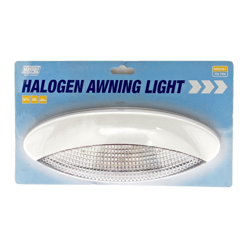 Maypole 82961 Caravan Motor Home Boat Awning Light With Halogen Bulb - White UK Camping And Leisure - Dynamic Drive