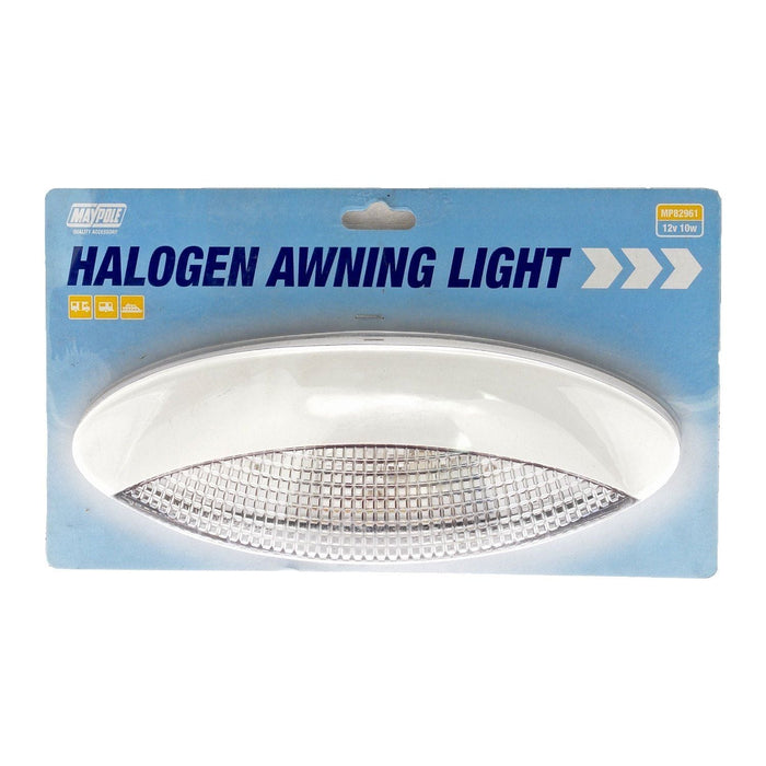 Maypole 82961 Caravan Motor Home Boat Awning Light With Halogen Bulb - White UK Camping And Leisure - Dynamic Drive