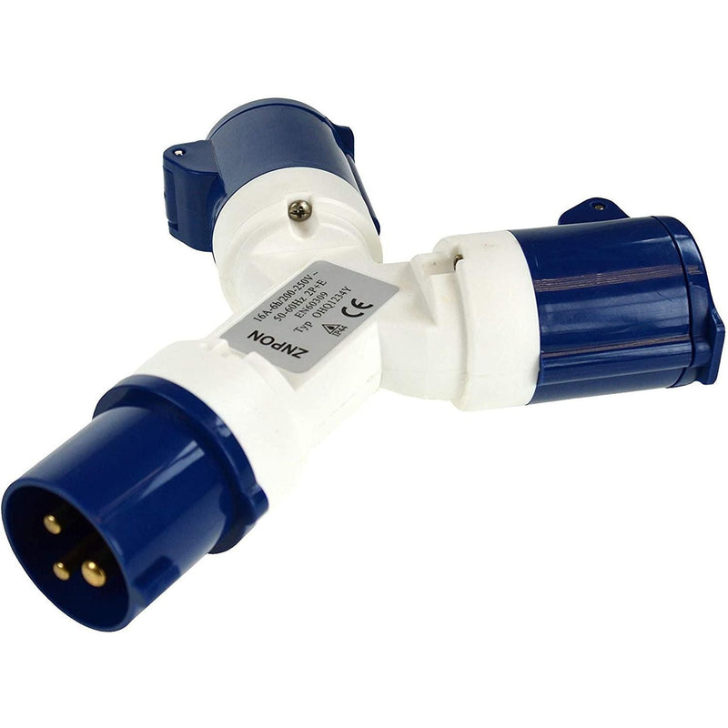Maypole Caravan Camping Motorhome 2 Way 230V Power Hook up Socket Splitter Maypole - Dynamic Drive