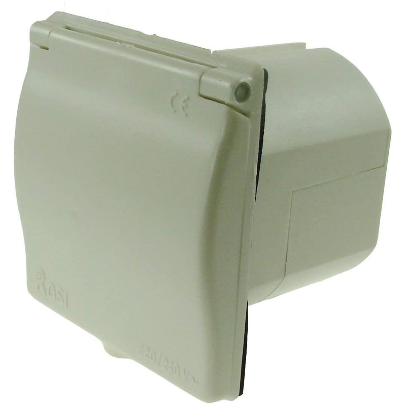 Maypole MP598B 240V 16Amp Mains Flush Fit Socket- Caravan Inlet White Maypole - Dynamic Drive
