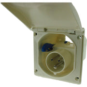 Maypole MP598B 240V 16Amp Mains Flush Fit Socket- Caravan Inlet White Maypole - Dynamic Drive