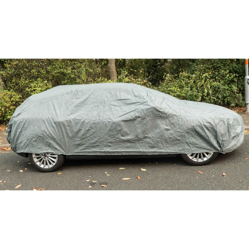 Maypole MP9871 Large Breathable Water Resistant Fabric Car Full Cover UpTo 16ft UKB4C - Dynamic Drive