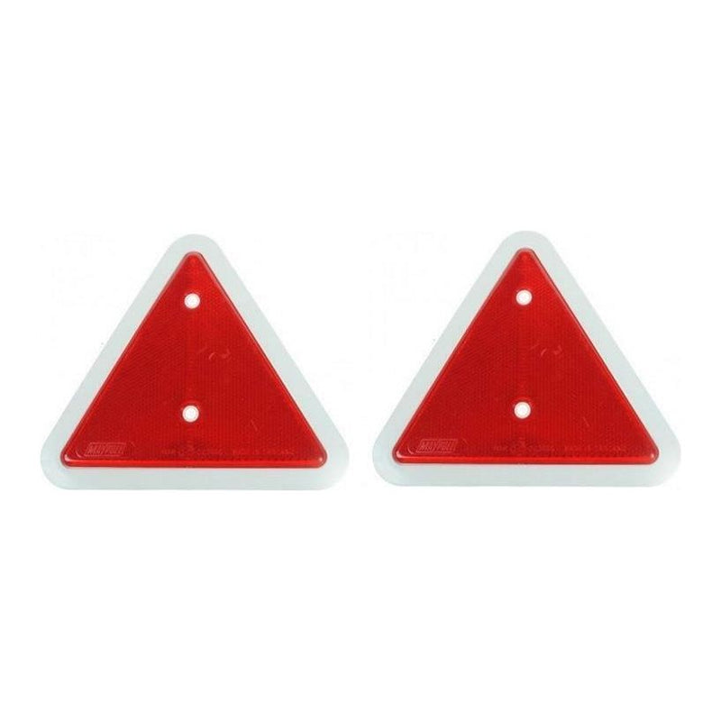 Maypole Red Triangle Reflector Screw Fit Lorry Trailer Caravan Horsebox x 2 Maypole - Dynamic Drive