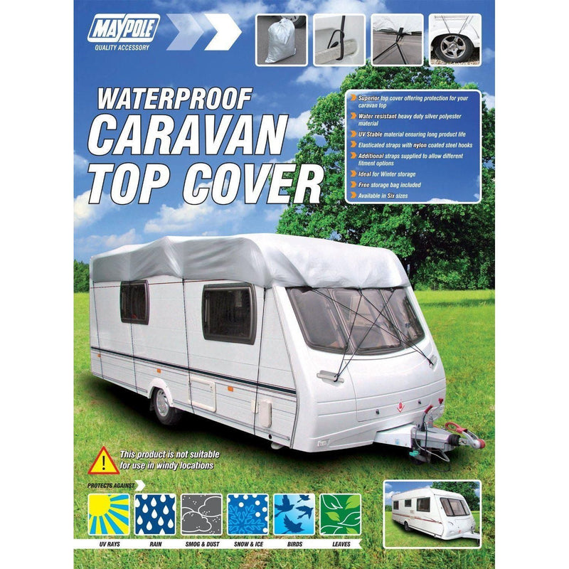 Maypole Waterproof UV Stable Caravan Top Cover Fits up to 6.8m-7.4 (23-25") MP9266 Maypole - Dynamic Drive