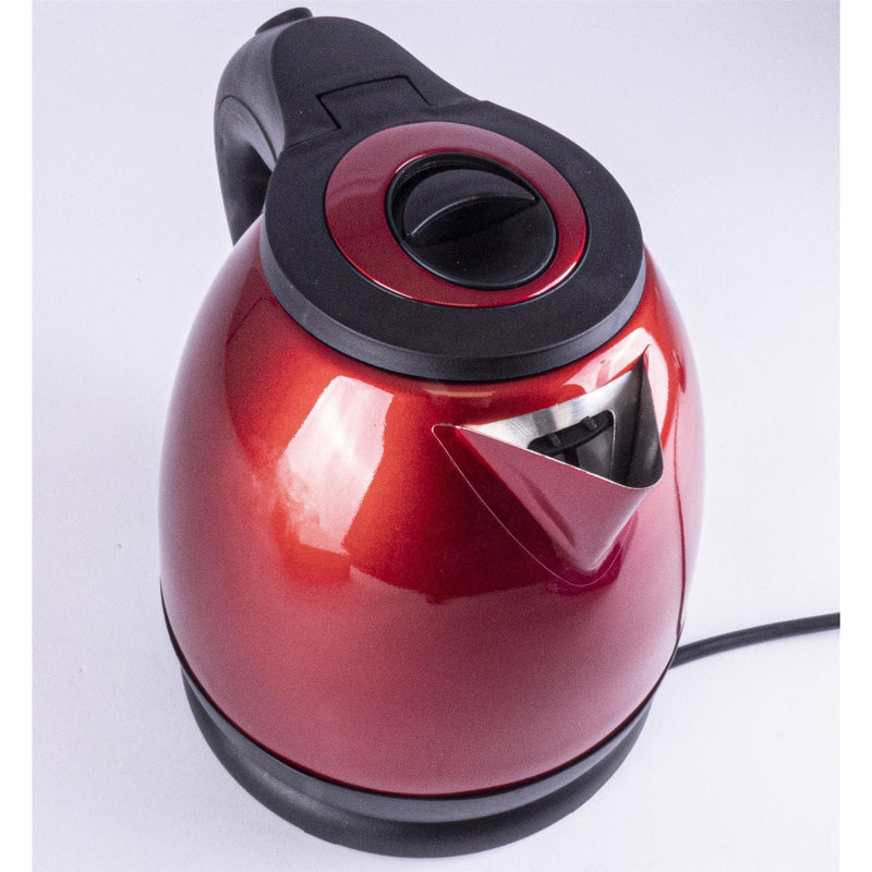 Metallic Red Compact Low Power 1.2L 750W Cordless Kettle Caravan Camper Van RV Powerpart - Dynamic Drive