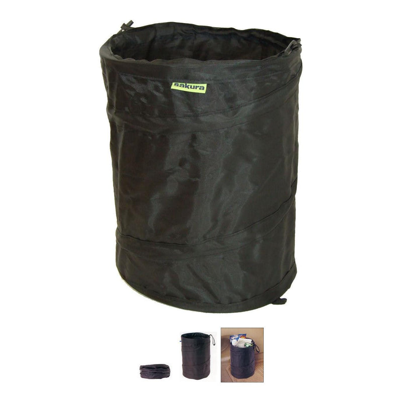 Mini Bin Pop Up Black Storage Dustbin ukcampingandleisure - Dynamic Drive