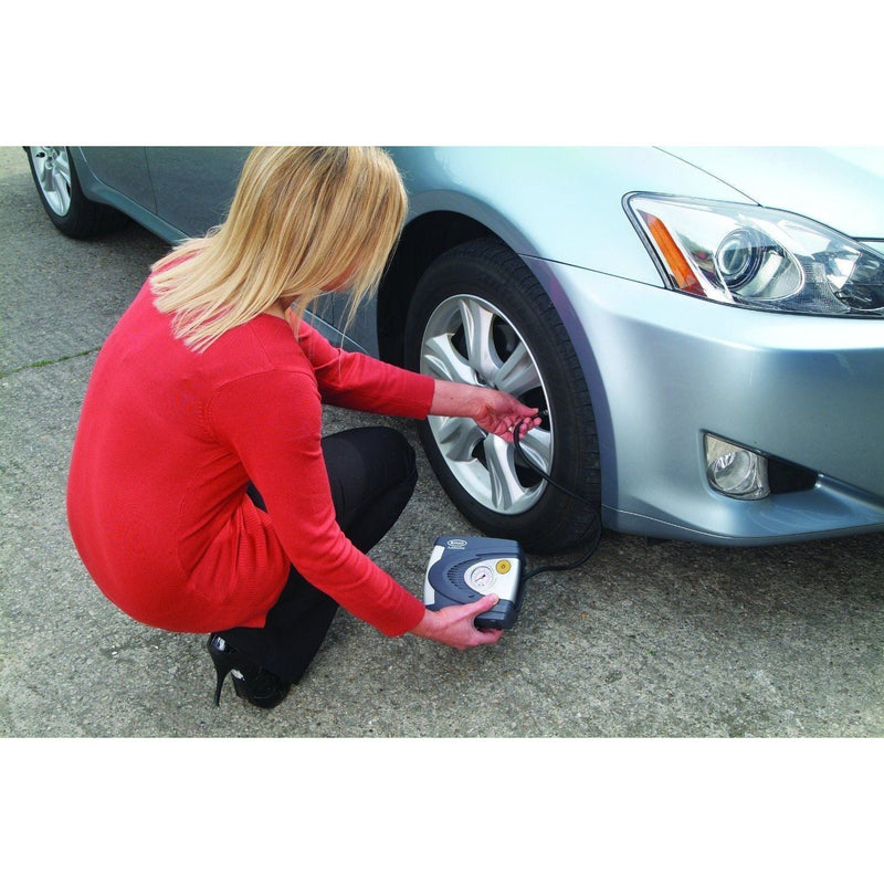 New Ring Rac610 12V Analogue Air Compressor Wheel Tyre Inflator Pump Psi & Bar ukcampingandleisure - Dynamic Drive