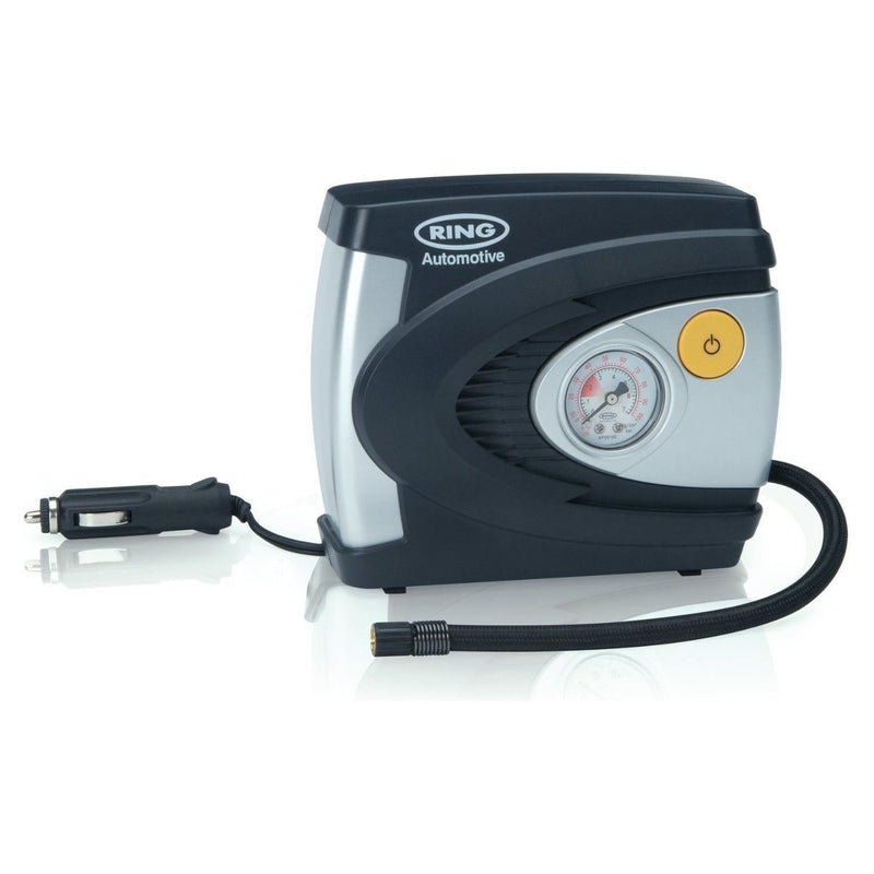 New Ring Rac610 12V Analogue Air Compressor Wheel Tyre Inflator Pump Psi & Bar ukcampingandleisure - Dynamic Drive