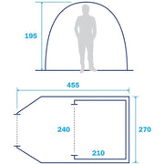 Olympus Air 4 Person Inflatable Tent with Pump and Carry Bag Leisurewize - Dynamic Drive