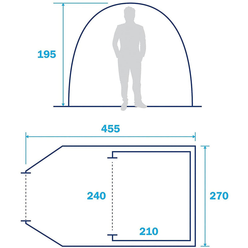 Olympus Air 4 Person Inflatable Tent with Pump and Carry Bag Leisurewize - Dynamic Drive